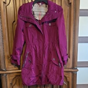 Burberry Magenta Trench Coat